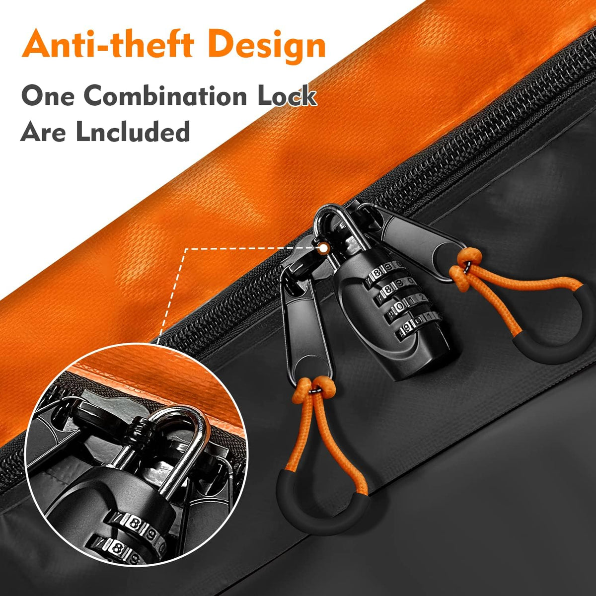 FIVKLEMNZ Car Rooftop Cargo Carrier Roof Bag Waterproof for All Top of Vehicle with/Without Rack Includes Topper Anti-Slip Mat + Reinforced Straps + 6 Door Hooks + Luggage Lock