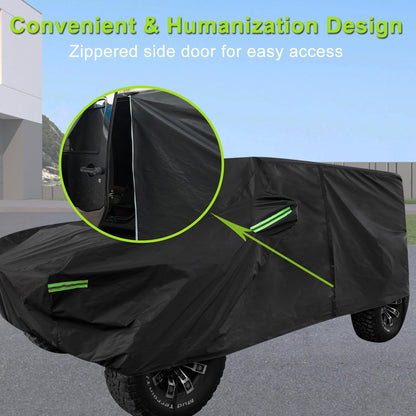 Car Cover Waterproof All Weather for Automobiles, Outdoor Full Exterior Covers for Sedan Black(Suggest Car Length from 194"-208")