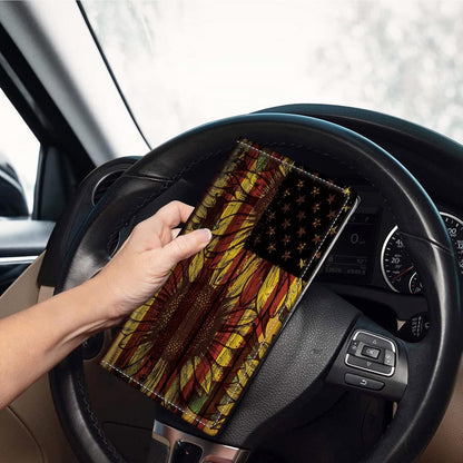 Car Registration and Insurance Holder, Leather Car Glove Box Organizer, Cool Car Accessories for ID, Driver's License Cards & Essential Document, business cards, Men&Women, Retro Audio Cassette