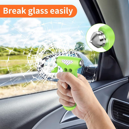 Car Safety Hammer, 2PCS Black 3-in-1 Emergency Escape Tool with Window Breaker and Seat Belt Cutter, Safety Emergency Car Escape Tool for Car, Office, Home