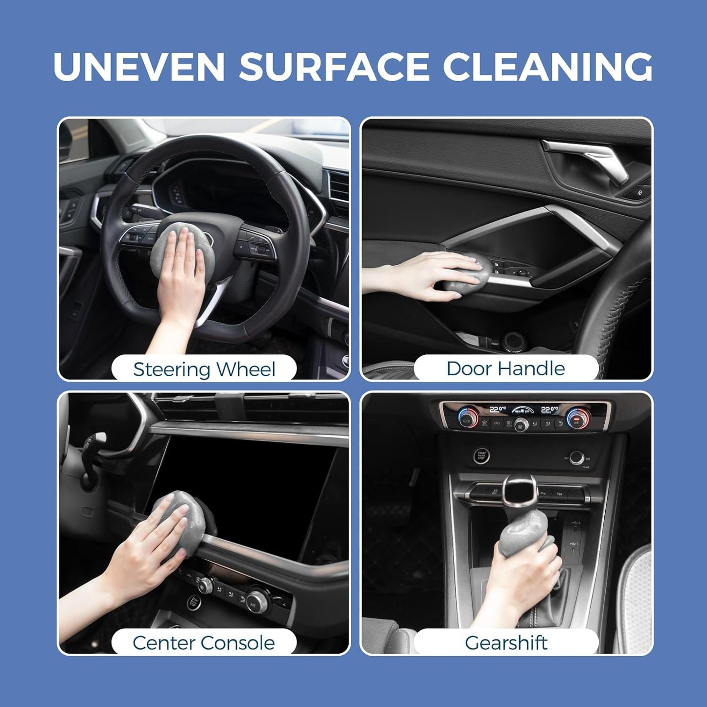 CLICK CLEAN Cleaning Gel for Car, 7oz Car Detailing Tools, Cleaning Putty Gel, Car Interior Cleaner Universal Dust Cleaner for Keyboard, Laptop, Air Vents