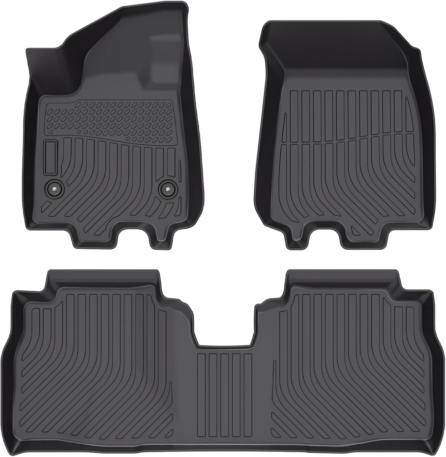 All Weather Floor Mats for 2016-2019 Chevy Cruze (No Fit 2016 Cruze Limited), Chevy Cruze Floor Mats, 1st and 2nd Maximum Coverage, 3D Waterproof TPE Rubber Protector Car Mats Full Set Liners