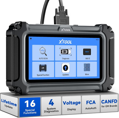 XTOOL D5S OBD2 Scanner, 16 Resets, Car Scanner for Engine ABS SRS Transmission, Crank Sensor Relearn, Throttle Relearn, EPB, Code Reader for Cars and Trucks, CAN FD&FCA Scan Tool, Lifetime Free Update