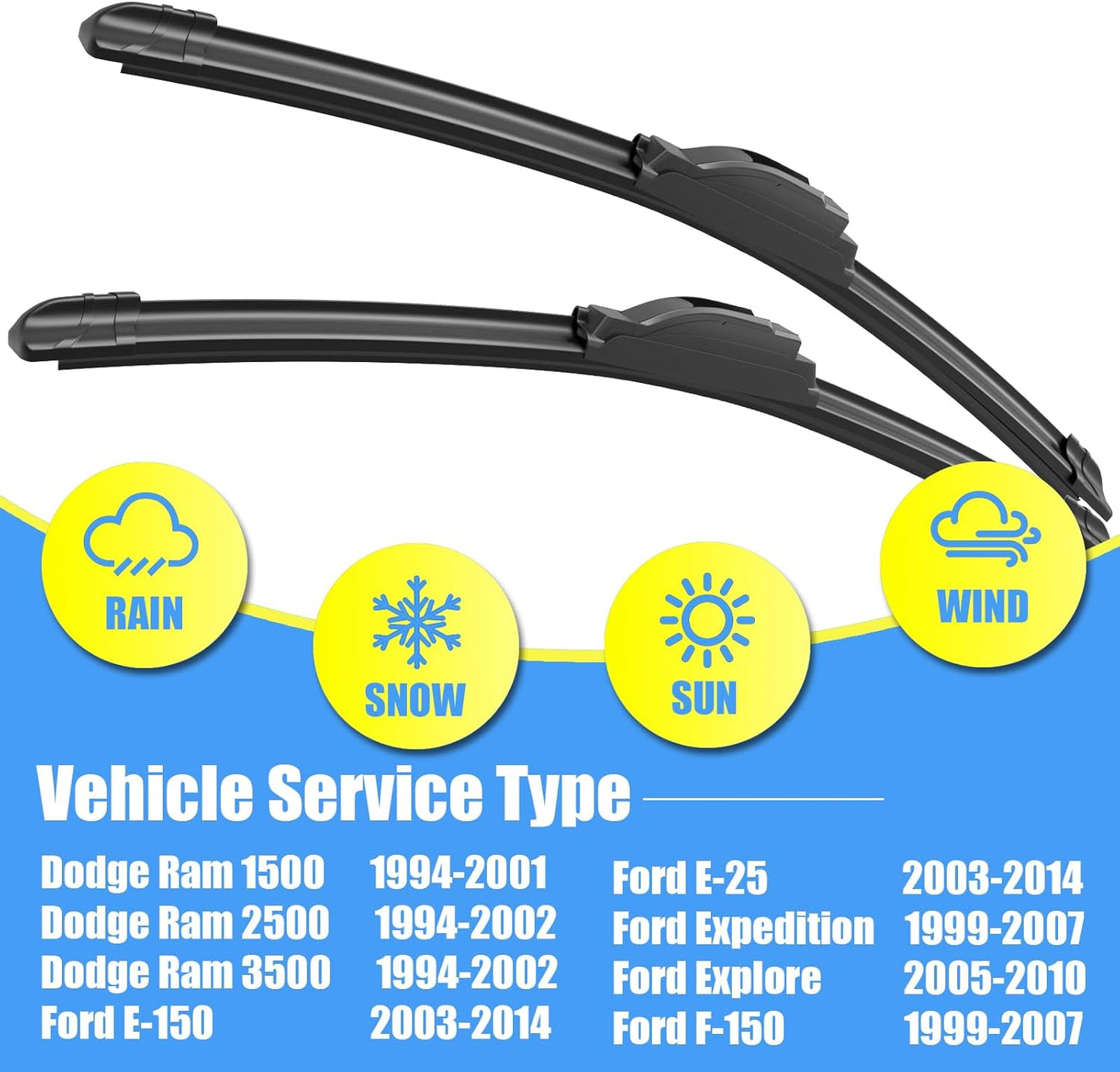 Gavimnal® 28"+17" Silicone Wiper Blades Replacement For Nissan Altima 2007-2015,Maxima 2009-2014,All-Season Front Windshield Wiper Blades(Set of 2)