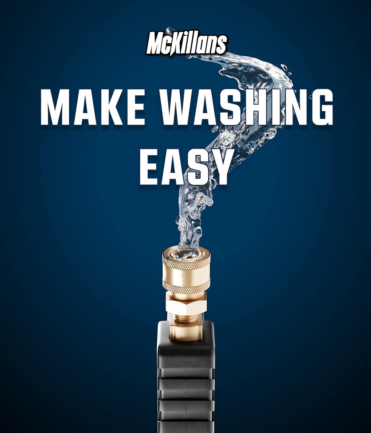 McKillans Pressure Washer Gun with Swivel & Foam Cannon Wide Mouth & M22-14mm Adapter - Adjustable Thick Foam - Power Washer Gun - 3/8" Male Plug & 1/4” Quick Connector Coupler