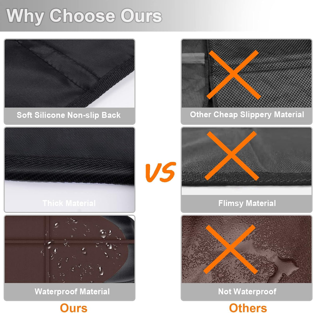 XHYANG Car Seat Protector,Auto Car Seat Protectors Baby Carseat Waterproof & Durable 600D Fabric for Child Baby Car Seat Mat Vehicle Pet Cover 2 Storage Pockets (2 Pack)
