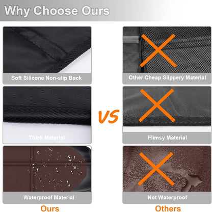 XHYANG Car Seat Protector,Auto Car Seat Protectors Baby Carseat Waterproof & Durable 600D Fabric for Child Baby Car Seat Mat Vehicle Pet Cover 2 Storage Pockets (2 Pack)