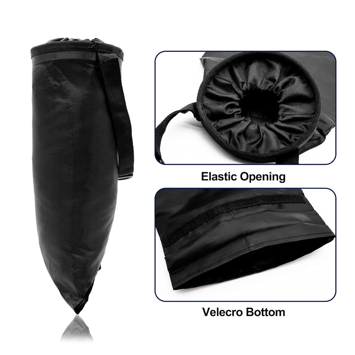 2 Pcs Car Trash Bag Car Trash Can Hanging Back Seat Car, Car Garbage Bag with Storage Pockets, Washable Eco-Friendly Car Garbage Can for Outdoor Traveling & Home Use (Black)