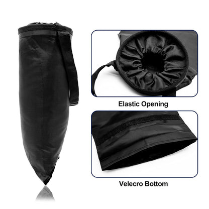 2 Pcs Car Trash Bag Car Trash Can Hanging Back Seat Car, Car Garbage Bag with Storage Pockets, Washable Eco-Friendly Car Garbage Can for Outdoor Traveling & Home Use (Black)