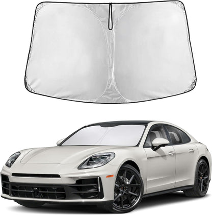 EcoNour Car Windshield Sun Shade | 2025 Upgraded Innovative No-Light-Pass Technology for Maximum Coverage | Foldable Sun Shade Keeps Your Vehicle Cool | Must-Have Car Accessories | Small (59" x 29") - Colors H