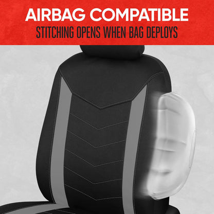 Motor Trend AquaShield Waterproof Front Seat Covers, Black Seat Covers for Cars – Neoprene Front Car Seats Cover, SUV Seat Covers Protector - Car Interior Cover for Auto, Trucks, & Dog Owners