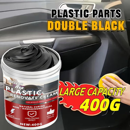 Car Plastic Restorer Pro - 14oz Auto Interior & Exterior Renewal Paste | Restores Faded Dashboards, Trim & Bumpers | UV Protection, Non-Greasy & Long-Lasting Finish