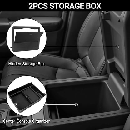 Glove Box Dividers Organizer Compatible with Toyota 2016-2020 2021 2022 2023 Tacoma Accessories Black ABS Material Center Console Organizer