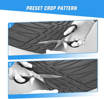Nilight Rubber Cargo Mats for Cars Trucks SUVs,Universal Trim to fit for Most Vehicles,All Weather Protection Heavy Duty Cargo Liners
