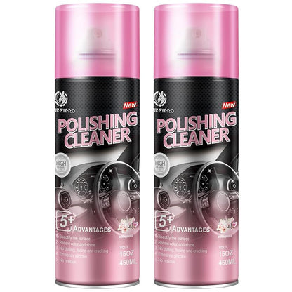 DONKEYPRO Interior Car Cleaner & Polishing - Repels Dust & Staining, Restores & Protects Plastic, Vinyl, Leather, Dashboard - UV Guard, Anti-Aging, Exterior & Interior Car Detailer Spray (3 x 15oz)