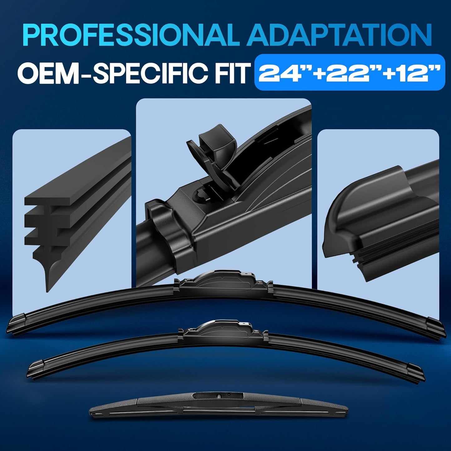 5 PLUS 26"+17" Windshield Wipers Blade Replacement for Nissan 02-06 19-24 Altima/07-12 20-24 Sentra/20-24 Versa Wiper Blades-Front All-Weather Wiper Blades Exact fit J-Hook Type (Pack Of 2)