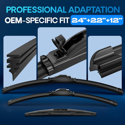 5 PLUS 26"+17" Windshield Wipers Blade Replacement for Nissan 02-06 19-24 Altima/07-12 20-24 Sentra/20-24 Versa Wiper Blades-Front All-Weather Wiper Blades Exact fit J-Hook Type (Pack Of 2)
