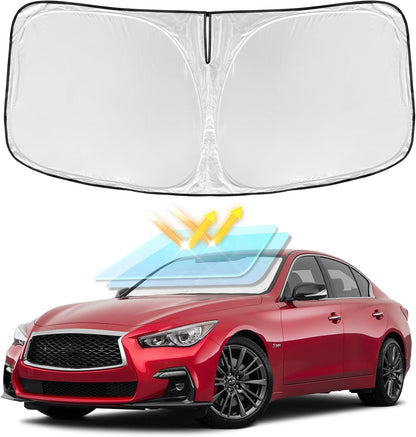 for Toyota Tacoma 2016-2023 2024 2025 2026 Sun Shade Sunshade Windshield Cover - 4 Layers Front Window Shade Custom Fit Tacoma 2Dr 4Dr Pickup Sun Visor 240T Shade Blocks UV Rays Car Accessories - Colors A