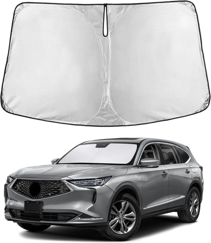 EcoNour Car Windshield Sun Shade | 2025 Upgraded Innovative No-Light-Pass Technology for Maximum Coverage | Foldable Sun Shade Keeps Your Vehicle Cool | Must-Have Car Accessories | Small (59" x 29") - Colors C