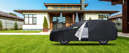 Car Cover Custom Fit for Honda CRV 1997-2025,Toyota RAV4 1996-2025, 6 Layers Truck Cover Waterproof All Weather for Automobiles,Outdoor Full Exterior Cover,Rain, Sun, Wind Protection,Black