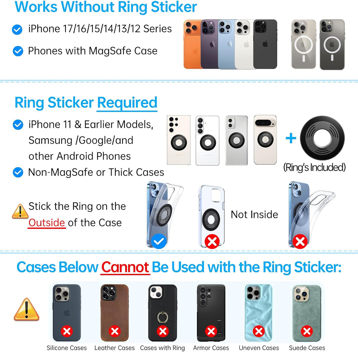 Coolpow【Newest Vacuum Magnetic Phone Holder for Car Phone Holder Mount【Movable Vacuum Suction】Magsafe Car Mount Cell Phone Holders for Your Car Accessories for Women Men for iPhone 17 16-Carbon Fiber