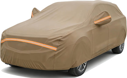 6 Layers Car Cover Waterproof All Weather Car Cover Waterproof All Weather, Outdoor Full Exterior Cover Rain Sun UV Snowproof Protection with Zipper Cotton for SUV (185-190inch)
