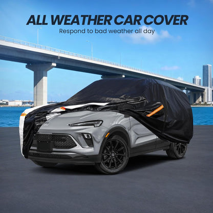 Large SUV Car Cover for Chevy Suburban 100% Waterproof All Weather, Heavy Duty Outdoor Full Exterior Covers Rain Sun Wind UV Protection. - Colors C