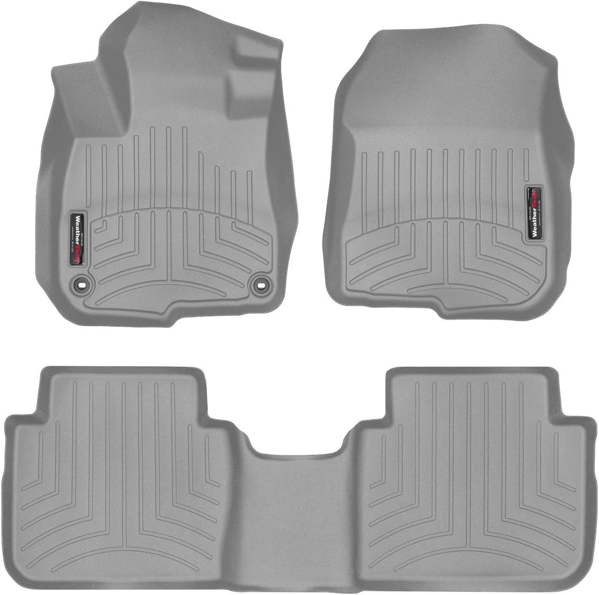 WeatherTech FloorLiners Custom Fit for 2017-2022 Honda CR-V, 2020-2022 CR-V Hybrid - 1st & 2nd Row (441110-1-2), Black