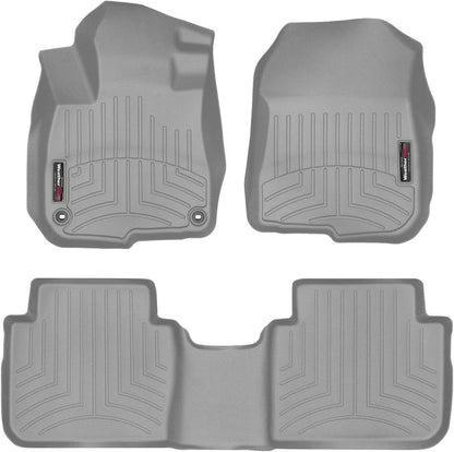 WeatherTech FloorLiners Custom Fit for 2017-2022 Honda CR-V, 2020-2022 CR-V Hybrid - 1st & 2nd Row (441110-1-2), Black