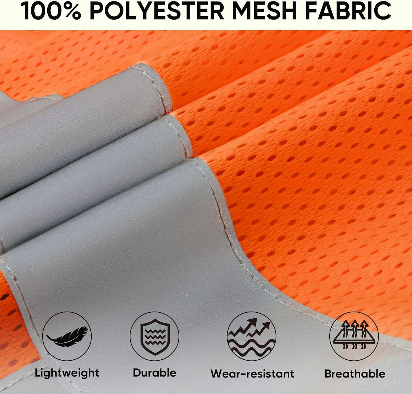 TICONN 2PK/4PK Reflective Safety Vest, High Visibility Vest with Reflective Strips for Men Women, Meets ANSI II
