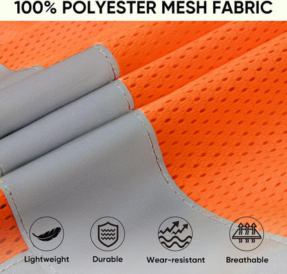 TICONN 2PK/4PK Reflective Safety Vest, High Visibility Vest with Reflective Strips for Men Women, Meets ANSI II