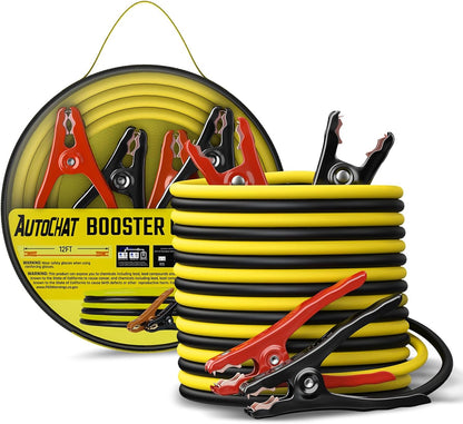 Jumper Cables for Car Battery, 8 Gauge 12 Feet Automotive Booster Cables, for Jump Starting Dead or Weak Batteries with Carry Bag