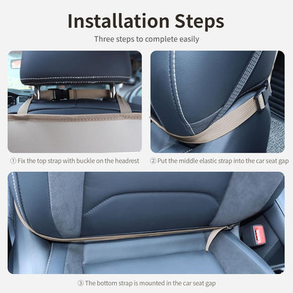 Kick Mat Back Seat Protector Waterproof Leather Car Seat Back Organizers Cover with 3 Storage Pockets for Kids Pets SUV Sedan Minivan Truck Car Travel Accessories (Black 2-Pack)