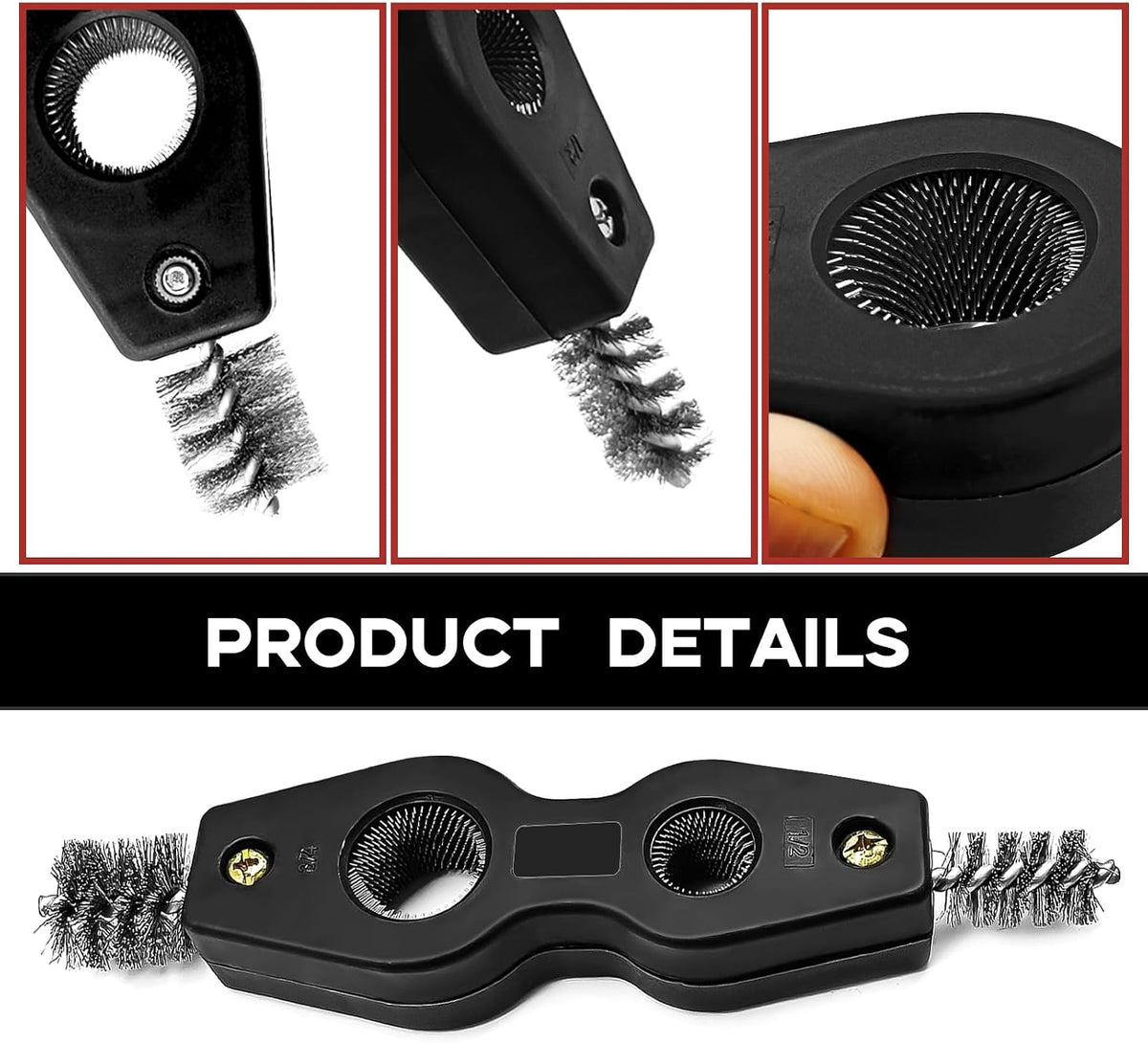 4 in 1 Car Battery Terminal Cleaning Brush, Anti-Rust Auto Battery Cleaner Brush Tool, Universal for Automotive and Marine for Plumbing Installation Soldering Brazing, Car Accessories (Blue)