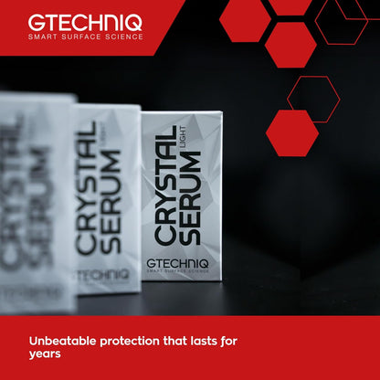 Gtechniq Crystal Serum Light Ceramic Coating for Cars 30ml | Up to 5 Years Protection, High Gloss Shine, Swirl and Chemical Resistance