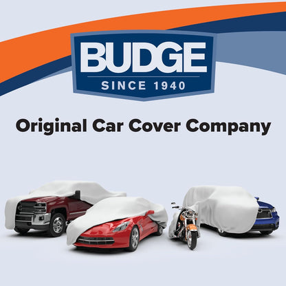 Budge Lite Car Cover, Indoor Protection, Breathable Dustproof Cover, Fits Mid-Size Sedans up to 200 Inches, Gray, Size 3