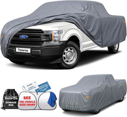 SUV Cover Waterproof All-Weather,Outdoor Full Exterior Automobiles SUV(Length 182-190 inch) with Windshield Sun Shade Universal Fit Toyota RAV4,CRV,Model Y,Q5,Size S2 (See SizeChart)