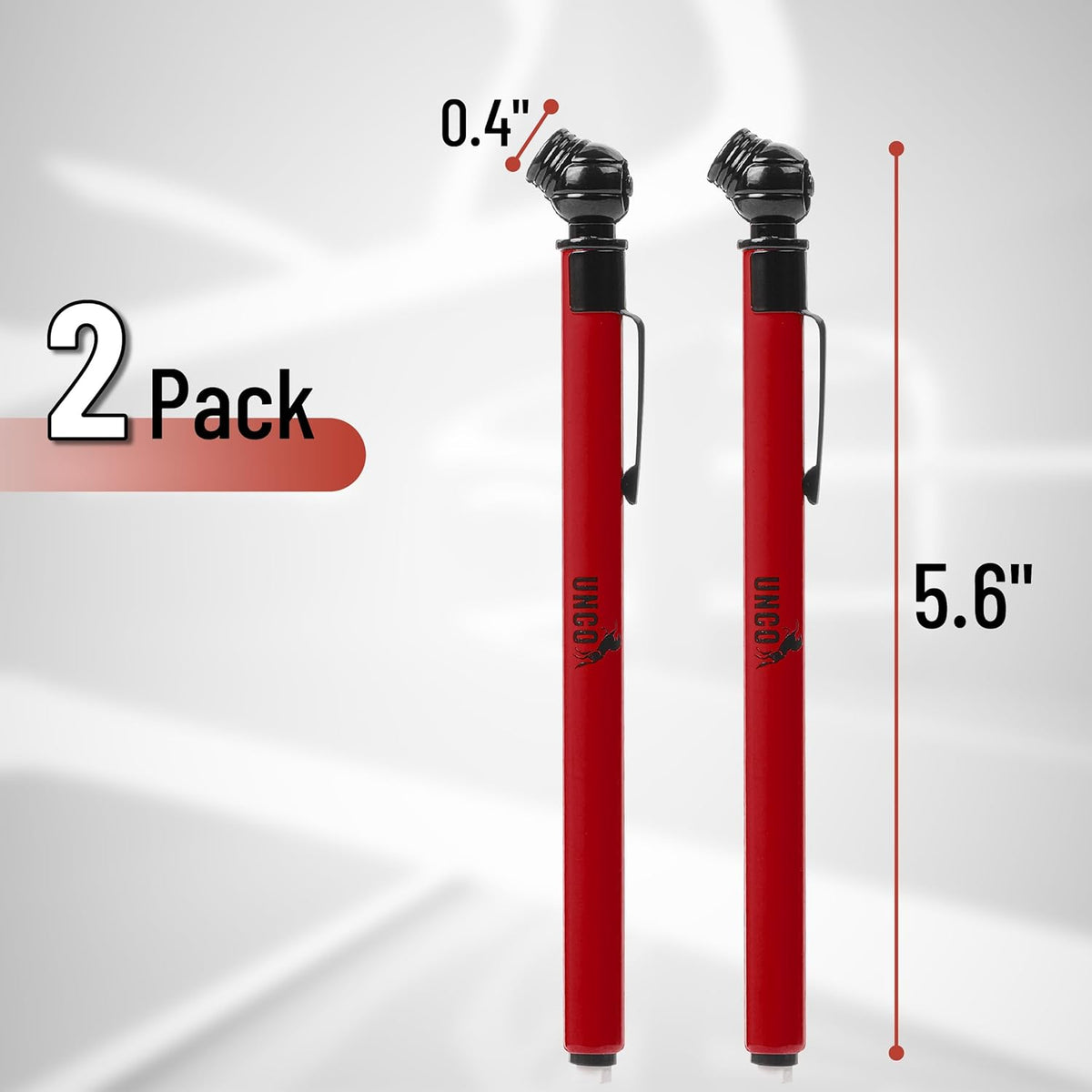 UNCO Pencil Tire Gauge, 2 Pack, 10-75 PSI, Car Tire Air Gauge