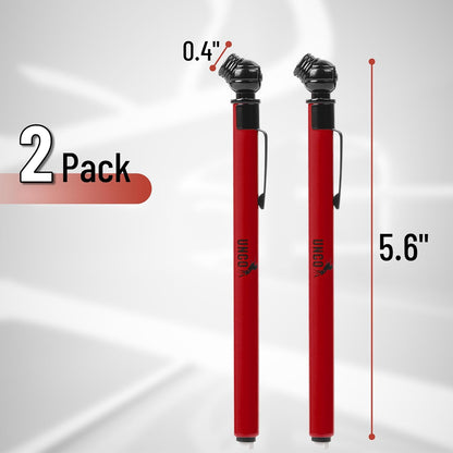 UNCO Pencil Tire Gauge, 2 Pack, 10-75 PSI, Car Tire Air Gauge