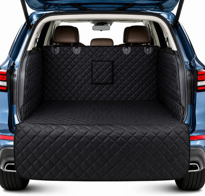 Ekisemio SUV Cargo Liner for Dogs – Waterproof with Bumper Flap, Non-Slip Large Trunk Mat, Scratchproof & Easy Clean, Universal Fit for SUVs Sedans Vans, Black