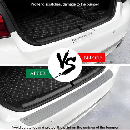 Car Rear Bumper Protector Guard, Anti-Scratch Auto Trunk Door Entry Protection Strip, Non-Slip Rubber Bumper Protective Cover Guard for Most Cars Trucks SUVs (Black, 41")