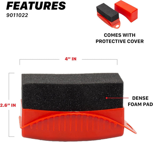 Maxshine Universal Tire Shine Applicator with Protective Cover – Dense Foam Pad with Ergonomic Grip – Mess-Free Tire Dressing Tool for Coating, Cleaning & Car Detailing – Auto, Boat & Marine Detailing