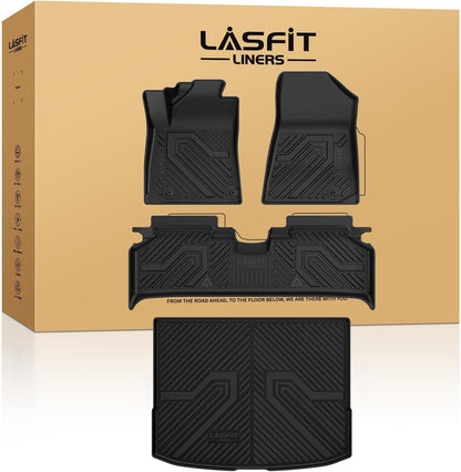 LASFIT Floor Mats Fits for Hyundai Sonata 2020-2026 (Only for FWD & Gas) & Kia K5 2021-2025 (Only for FWD) Custom Fit TPE All Weather Floor Liners Car Mats Accessories, Black