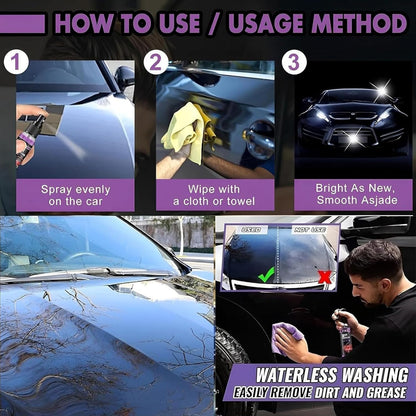 3Pcs Car Coating Spray, High Protection 3 in 1 Spray, 3 in 1 High Protection Quick Car Ceramic Coating Spray, 3-in-1 High Protection Car Spray, 3in1 High Protection Car Coating Spray