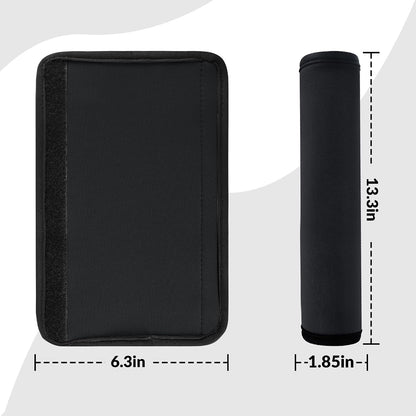 Extra Long Car Seat Belt Cover, 2Pack Waterproof Seatbelt Shoulder Pad for Comfortable Driving, Soft Seatbelt Strap Covers for Adults Kids Women & Men, Machine Washable, Grey
