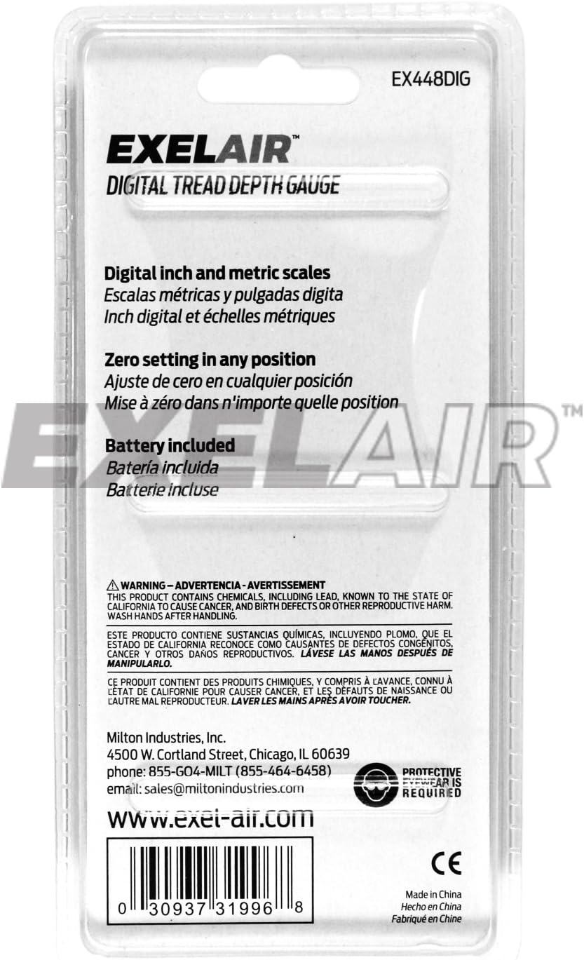 Milton Industries EXELAIR by Milton (EX448DIG) Digital Tire Tread Depth Gauge