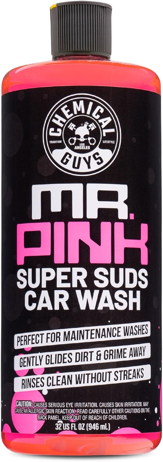 Chemical Guys Mr. Pink Car Wash Soap - 128 oz Super Suds Foaming Car Wash Soap for Cannon, Blaster, or Bucket Washing - pH Balanced, Safe on Wax, Sealant, Ceramic, and Clear Coat Finishes