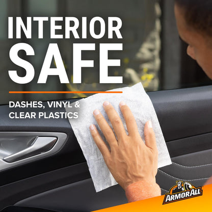 Armor All Car Cleaning Wipes , Wipes for Car Interior and Car Exterior, 50 Wipes Each