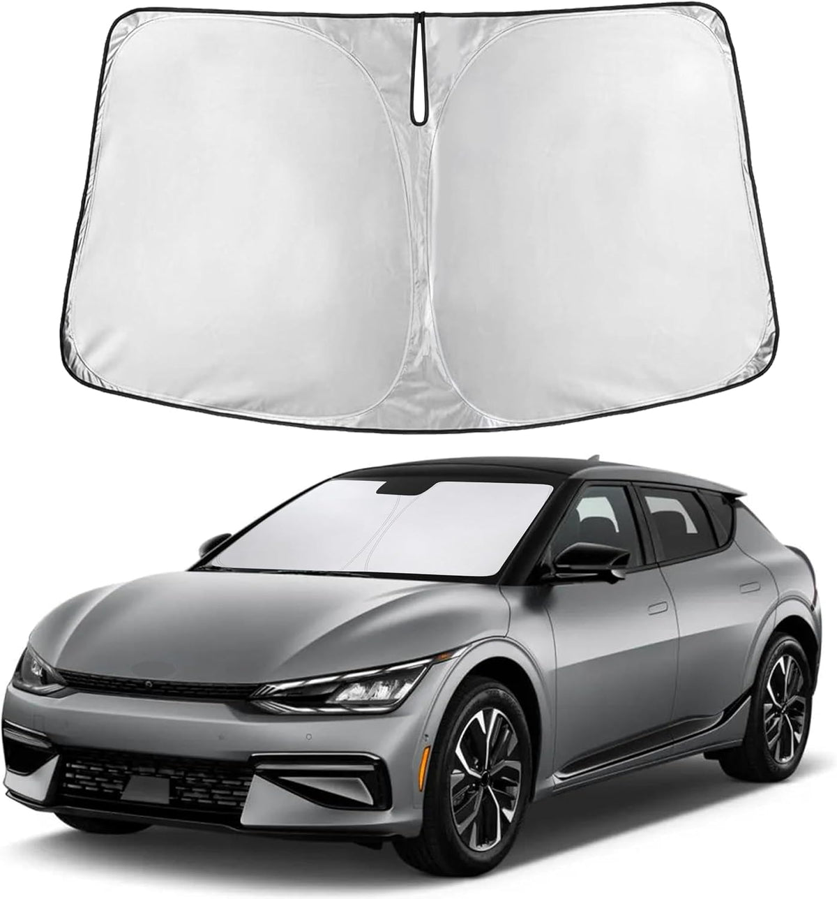 EcoNour Car Windshield Sun Shade | 2025 Upgraded Innovative No-Light-Pass Technology for Maximum Coverage | Foldable Sun Shade Keeps Your Vehicle Cool | Must-Have Car Accessories | Small (59" x 29") - Colors I