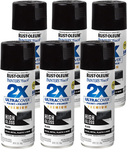 Rust-Oleum 334029 Painter's Touch 2X Ultra Cover Spray Paint, 12 oz, Gloss Clear - Colors B